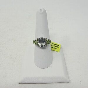 Shop LC Montezuma Prasiolite/Hebei Peridot Size 8 Ring in Sterling Silver 5381